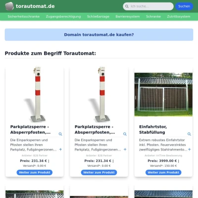 Screenshot torautomat.de