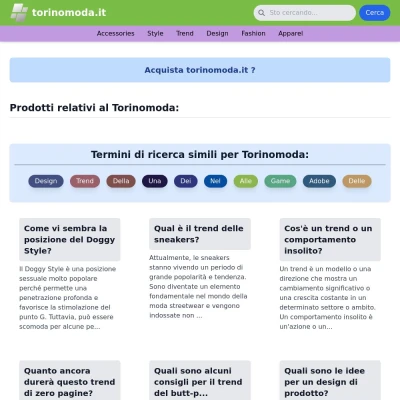 Screenshot torinomoda.it