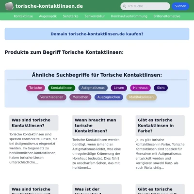 Screenshot torische-kontaktlinsen.de