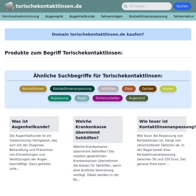 Screenshot torischekontaktlinsen.de