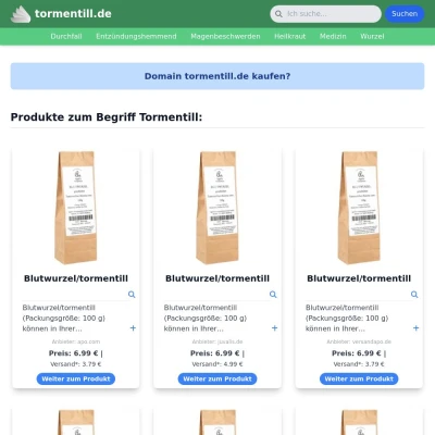 Screenshot tormentill.de