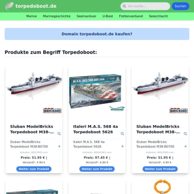 Screenshot torpedoboot.de
