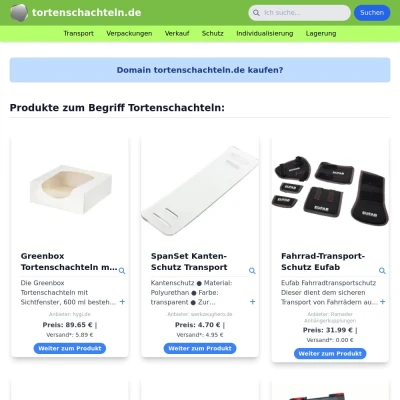 Screenshot tortenschachteln.de