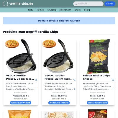 Screenshot tortilla-chip.de