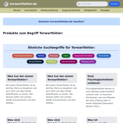 Screenshot torwartfehler.de