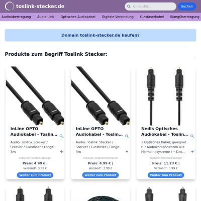 Screenshot toslink-stecker.de