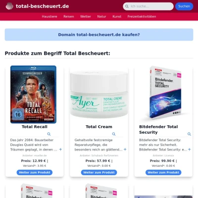 Screenshot total-bescheuert.de