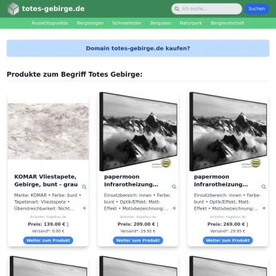 Screenshot totes-gebirge.de