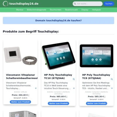 Screenshot touchdisplay24.de