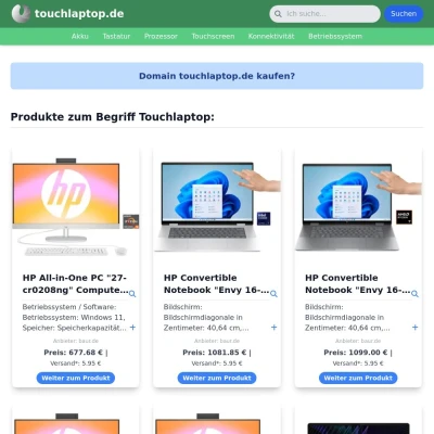 Screenshot touchlaptop.de