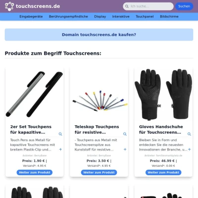 Screenshot touchscreens.de
