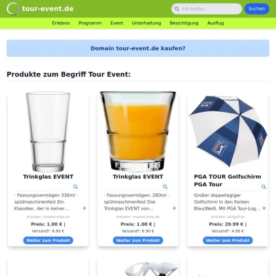 Screenshot tour-event.de