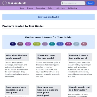 Screenshot tour-guide.uk