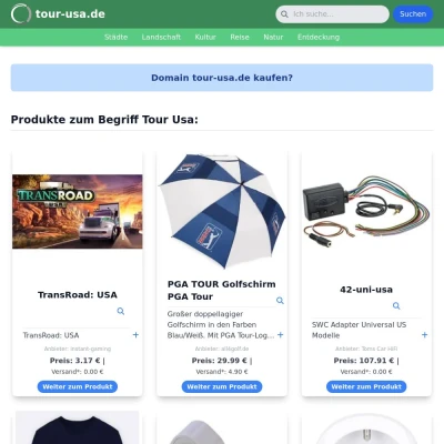 Screenshot tour-usa.de