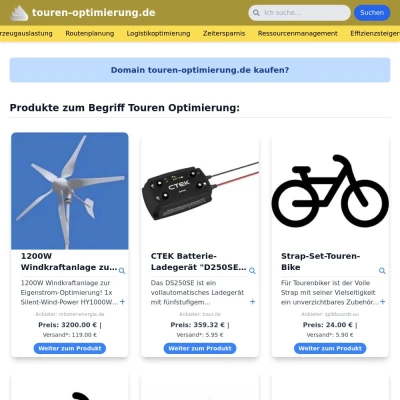 Screenshot touren-optimierung.de