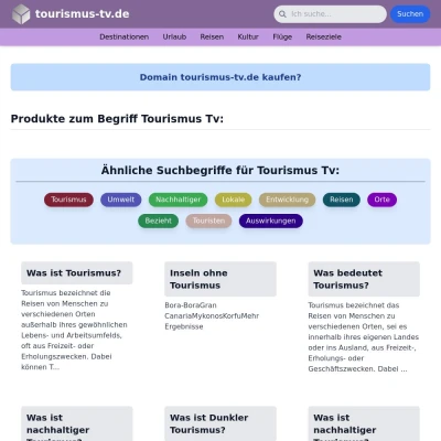 Screenshot tourismus-tv.de