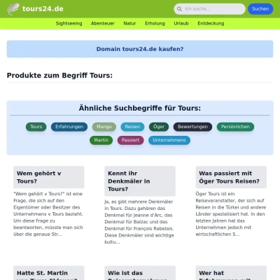 Screenshot tours24.de