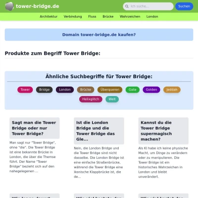 Screenshot tower-bridge.de