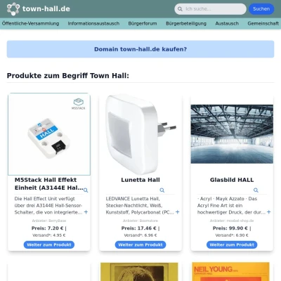 Screenshot town-hall.de