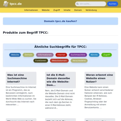 Screenshot tpcc.de