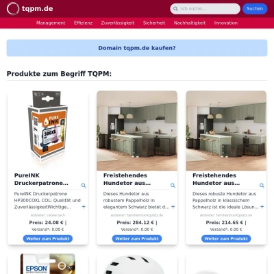 Screenshot tqpm.de