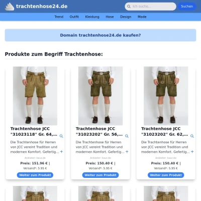 Screenshot trachtenhose24.de