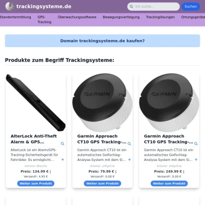 Screenshot trackingsysteme.de