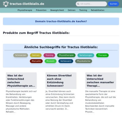 Screenshot tractus-iliotibialis.de