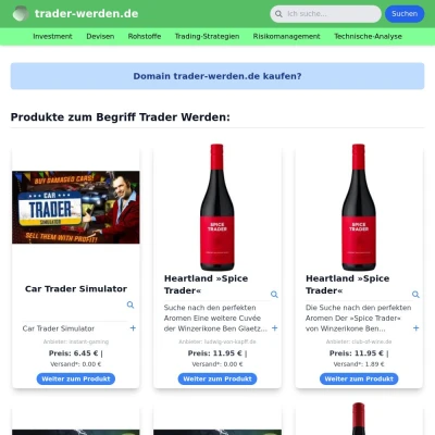 Screenshot trader-werden.de