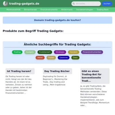 Screenshot trading-gadgets.de