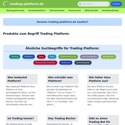 Screenshot trading-platform.de