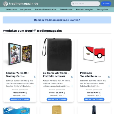 Screenshot tradingmagazin.de