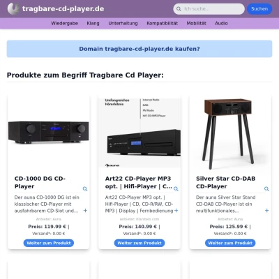 Screenshot tragbare-cd-player.de