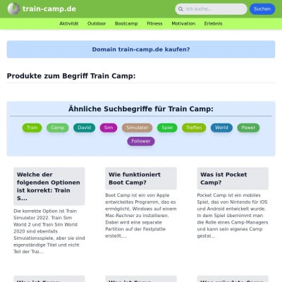 Screenshot train-camp.de