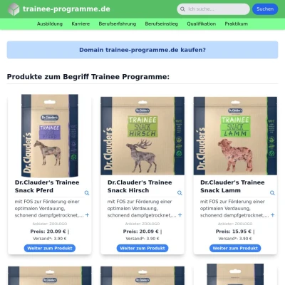 Screenshot trainee-programme.de