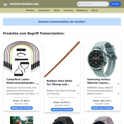Screenshot trainerstation.de