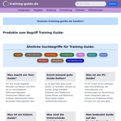 Screenshot training-guide.de