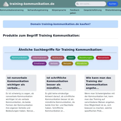 Screenshot training-kommunikation.de