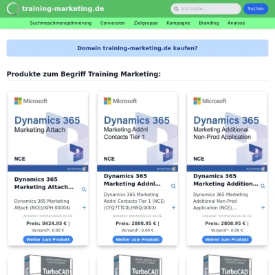 Screenshot training-marketing.de