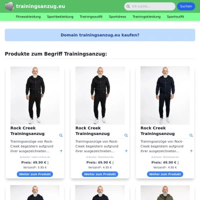 Screenshot trainingsanzug.eu