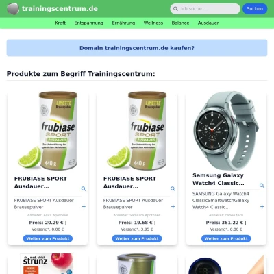 Screenshot trainingscentrum.de