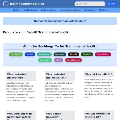 Screenshot trainingsmethodik.de