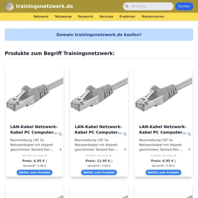 Screenshot trainingsnetzwerk.de