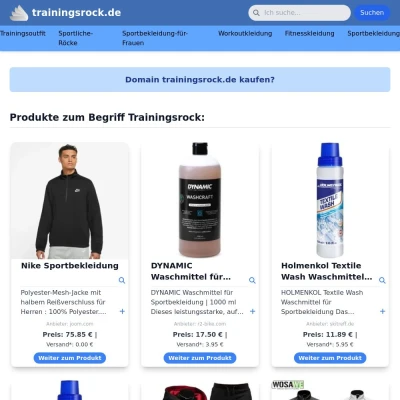 Screenshot trainingsrock.de