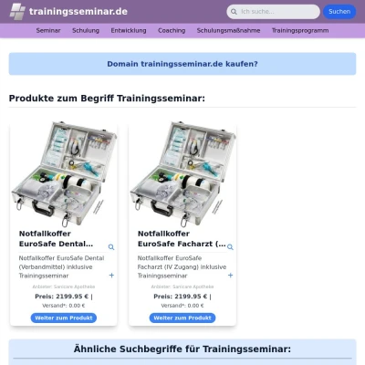 Screenshot trainingsseminar.de