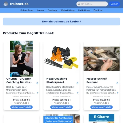 Screenshot trainnet.de