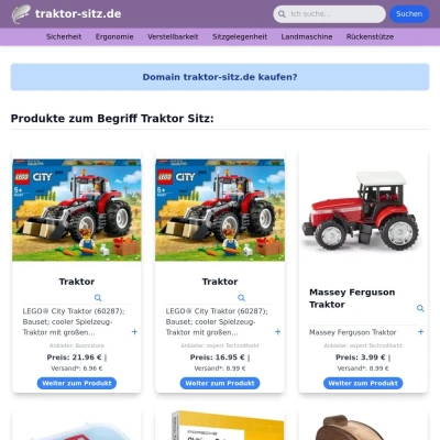 Screenshot traktor-sitz.de