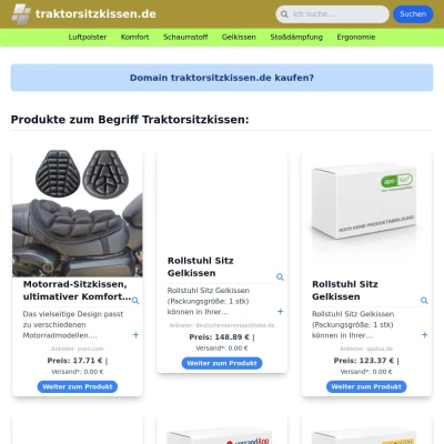 Screenshot traktorsitzkissen.de