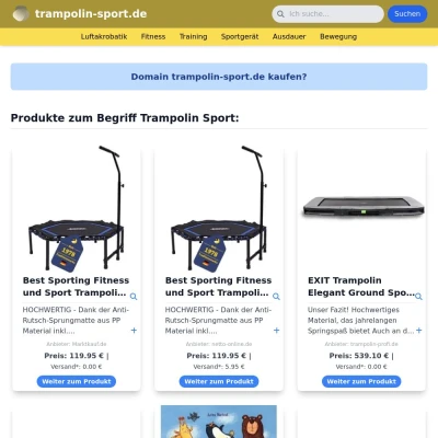 Screenshot trampolin-sport.de