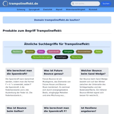 Screenshot trampolineffekt.de